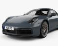 Porsche 911 Carrera 4S クーペ HQインテリアと 2019 3Dモデル