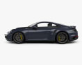 Porsche 911 Turbo S coupe 2022 3D模型 侧视图