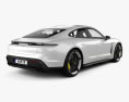 Porsche Taycan Turbo S HQインテリアと 2020 3Dモデル 後ろ姿