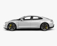 Porsche Taycan Turbo S with HQ interior 2022 3d model side view