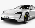Porsche Taycan Turbo S with HQ interior 2022 3d model