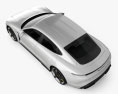 Porsche Taycan Turbo S HQインテリアと 2020 3Dモデル top view