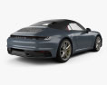 Porsche 911 Carrera 4S cabriolet HQインテリアと 2019 3Dモデル 後ろ姿