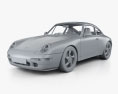 Porsche 911 Carrera 4S クーペ HQインテリアと 1997 3Dモデル clay render