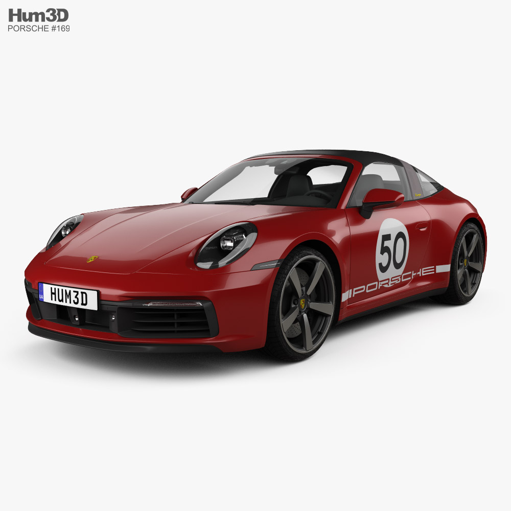 Porsche 911 Targa 4S Heritage 2022 3D модель