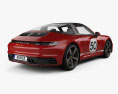 Porsche 911 Targa 4S Heritage 2022 3Dモデル 後ろ姿