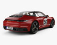 Porsche 911 Targa 4S Heritage HQインテリアと 2021 3Dモデル 後ろ姿