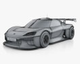 Porsche Mission R 2021 3Dモデル wire render