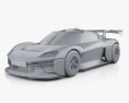 Porsche Mission R 2021 3Dモデル clay render