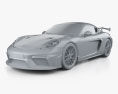 Porsche Cayman 718 GT4 RS 2022 3Dモデル clay render