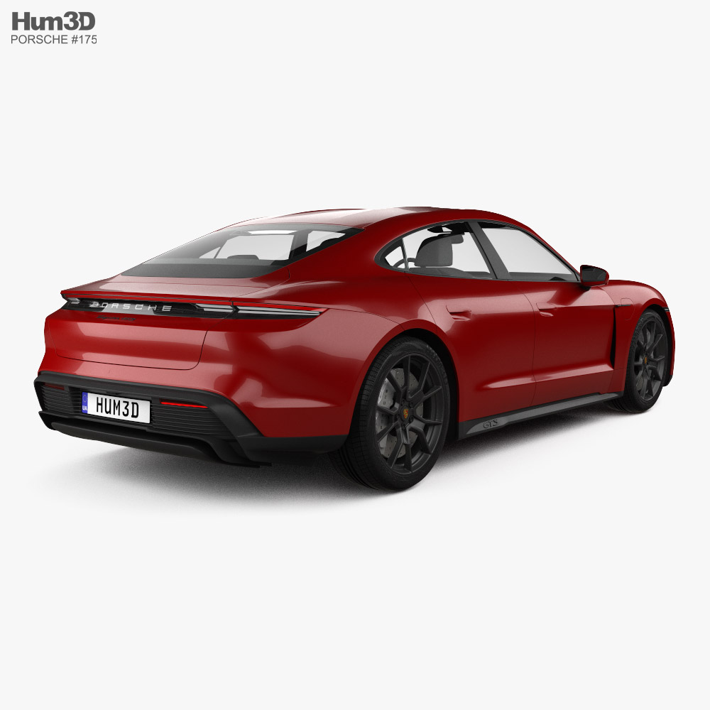 Porsche Taycan GTS 2021 3Dモデル 後ろ姿