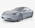 Porsche Taycan GTS 2021 3Dモデル clay render