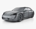 Porsche Taycan 4S Cross Turismo 2021 3d model wire render