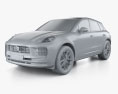 Porsche Macan GTS 2023 3d model clay render