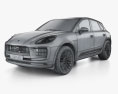Porsche Macan S 2023 3D 모델  wire render