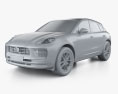 Porsche Macan T 2023 3D 모델  clay render