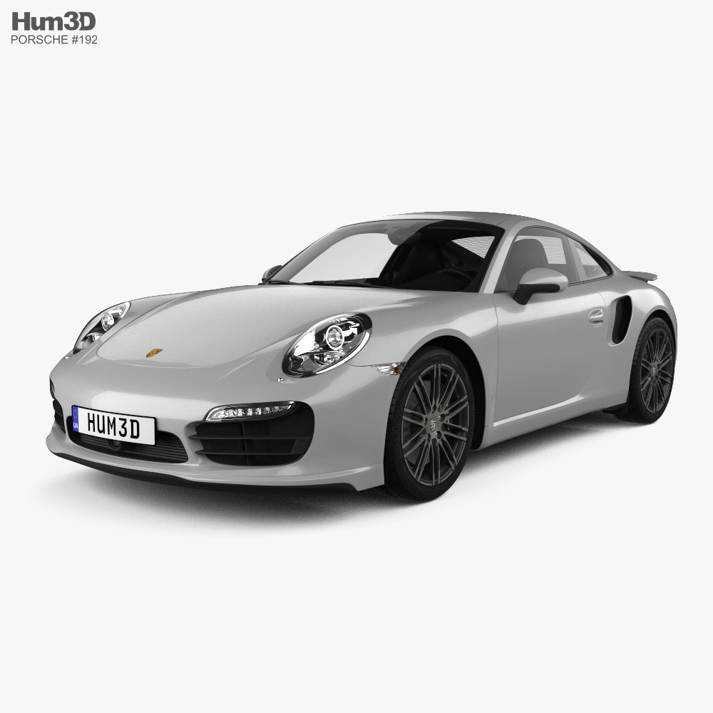 Porsche 911 Turbo 인테리어 가 있는 2012 3D 모델 