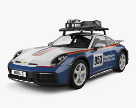 Porsche 911 coupe Dakar 2023 3D model