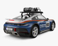 Porsche 911 купе Dakar 2023 3D модель back view