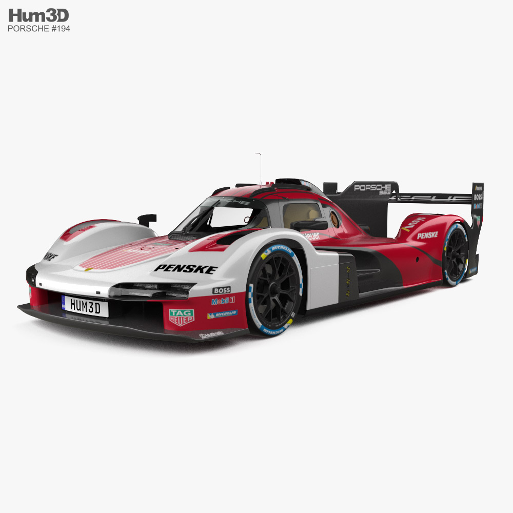 Porsche 963 인테리어 가 있는 2022 3D 모델 