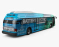 Proterra Catalyst E2 Autobús 2016 Modelo 3D vista trasera
