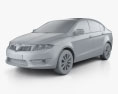 Proton Preve 2015 3D-Modell clay render