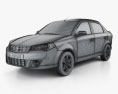 Proton Saga FLX 2013 3D-Modell wire render