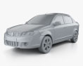 Proton Saga FLX 2013 3D-Modell clay render