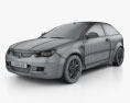 Proton Satria 2013 3d model wire render