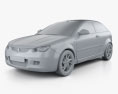Proton Satria 2013 3D модель clay render