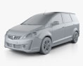 Proton Exora 2013 3D-Modell clay render