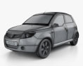 Proton Savvy 2011 3D-Modell wire render