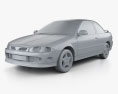 Proton Putra 2004 3D-Modell clay render