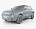Qoros 2 SUV PHEV 2016 3d model clay render