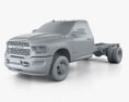 Ram 3500 Cabina Singola Chassis Tradesman DRW 84CA 2021 Modello 3D clay render