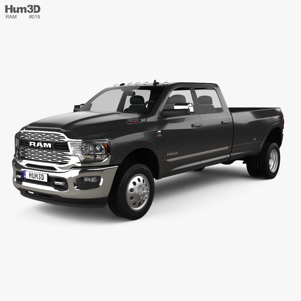 Ram 3500 Crew Cab Long Bed Dually Limited 2021 3D model