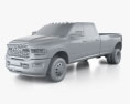 Ram 3500 Crew Cab Long Bed Dually Limited 2021 3d model clay render