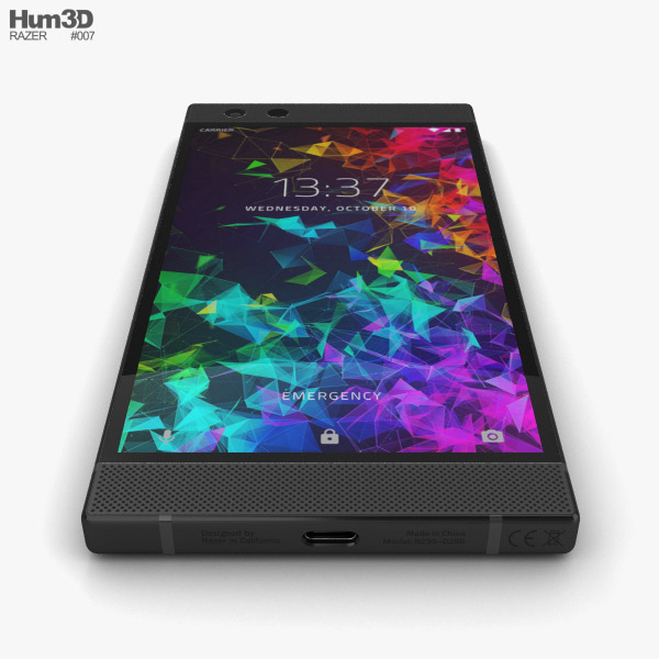 Razer Phone 2 Black 3d Model Electronics On Hum3d