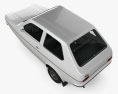 Reliant Robin 1973 3d model top view