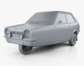 Reliant Robin 1973 3D 모델  clay render
