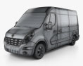 Renault Master Panel Van 2013 3d model wire render