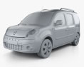 Renault Kangoo 2010 3D模型 clay render