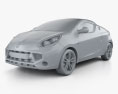 Renault Wind 2013 3d model clay render