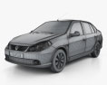 Renault Symbol 2011 3d model wire render