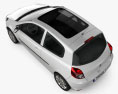 Renault Clio 3门 2010 3D模型 顶视图