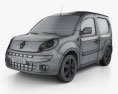 Renault Kangoo Compact 2014 3D-Modell wire render