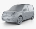 Renault Kangoo Van 1 Side Door 2014 Modello 3D clay render