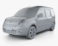 Renault Kangoo Van 2 Side Doors 2014 3D模型 clay render