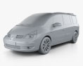 Renault Grand Espace 2014 3d model clay render