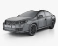 Renault Latitude 2014 3D模型 wire render
